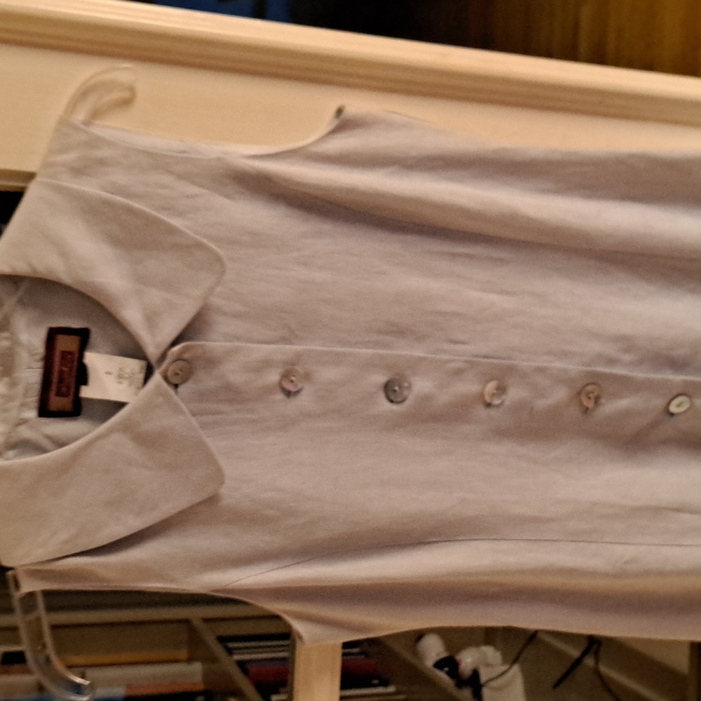 90's Maxi Dress, Pale Blue Linen